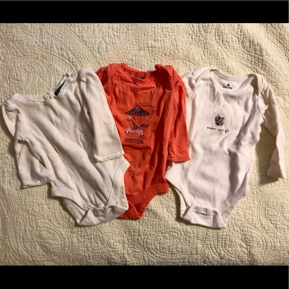 LS gap onesies. 3-6 months. EUC